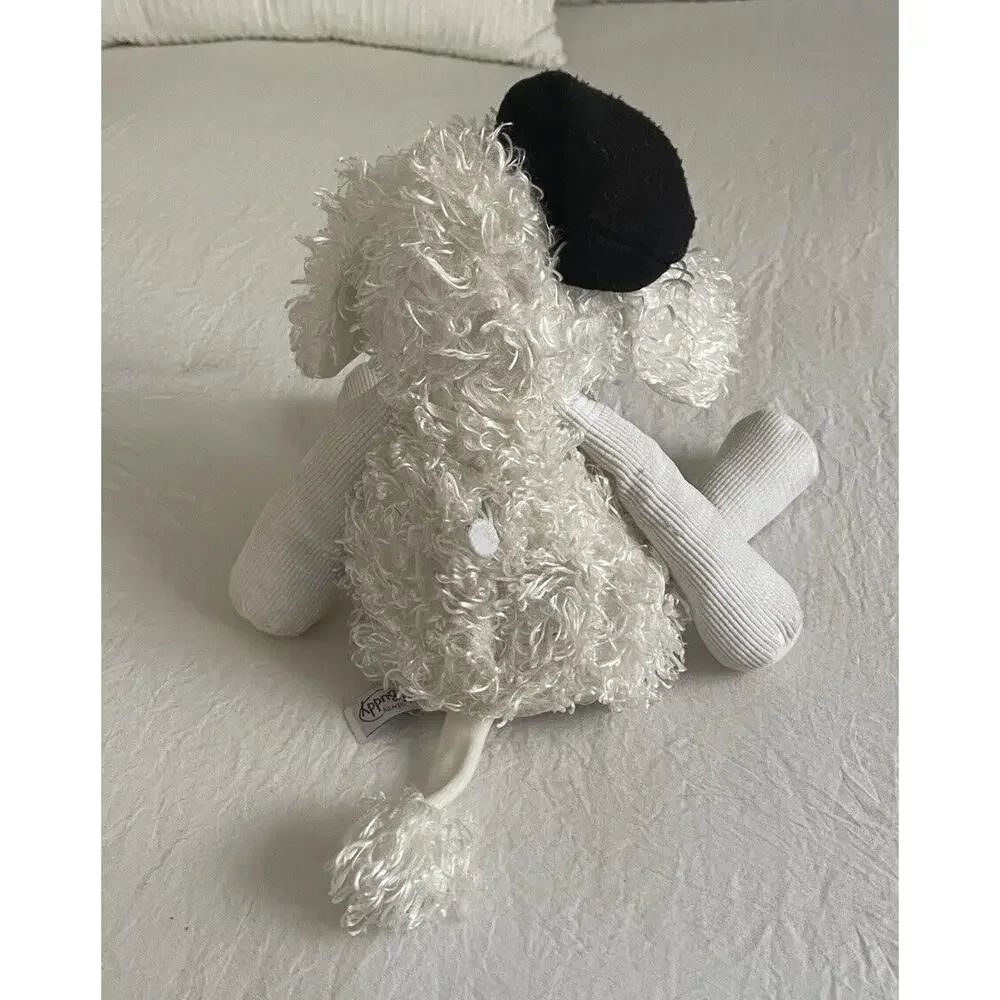 Scentsy Buddy Pari The Poodle Plush 15” White Dog Black Beret No Scent Pack